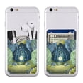 thumbnail image 5 of YFYANG Universal Adhesive Cell Phone Card Holder, Green Watercolor Forest Leather Cell Phone Wallet Sticker, 5 of 6