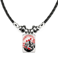 thumbnail image 1 of trabajador campesino soldado agua china collar a mano colgante de cuerda de cuero Unbranded M, 1 of 3