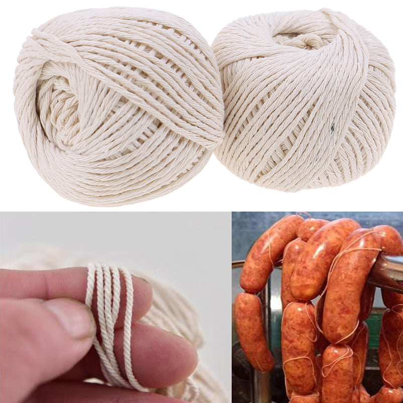 1Roll 229 feet Butcher's Cotton Twine Meat Trussing Turkey Barbecue Strings YYH2