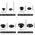 thumbnail image 2 of 290Pcs 8 Sizes Plastic Nose Craft Triangle Nose with Half Drill Hole Safety Noses for Stuffed Animals Amigurumi Puppet Crochet DIY Making Black and Pink 7-13mm Length, 2 of 5