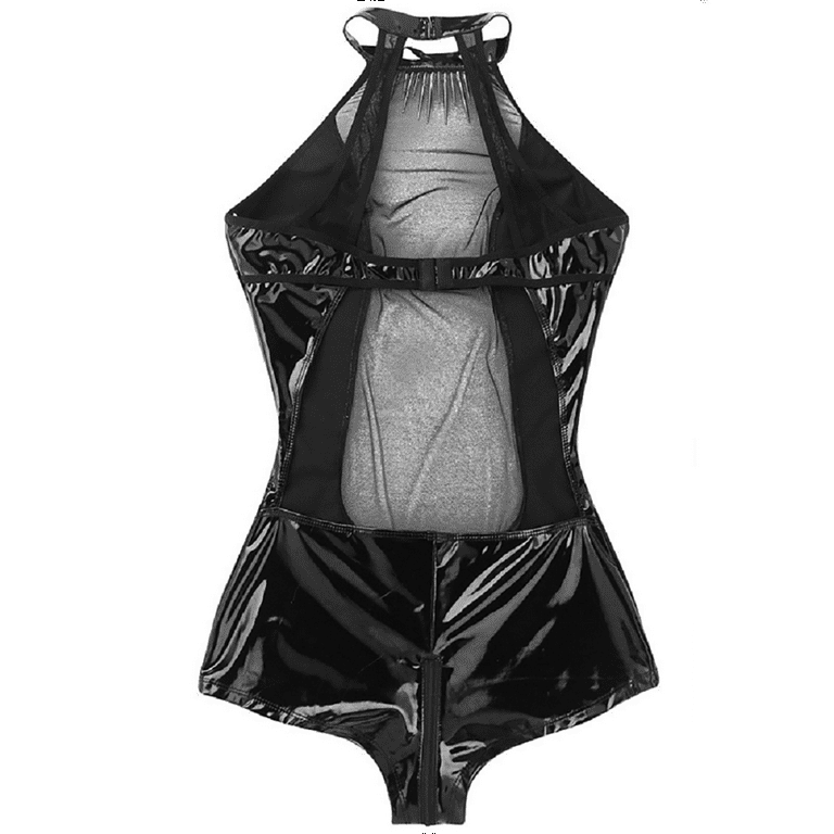 Spicy Black Bodysuit with Transparent Mesh – Liloo Signature