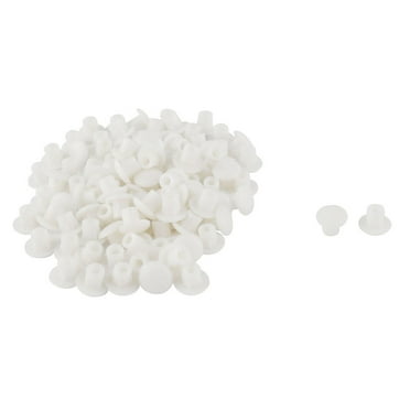 Uxcell Cabinet Wardrobe Decor 5mm White Plastic Hole Blanking Cover Plugs 100Pcs