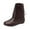 Brown, variant on Women Boots Flat Heel Round Toe Lace-Up Mid Calf Women's Flats Boots Fashion Casual Versatile Warm Fall Winter Comfortable Shoes for Women Brown 6