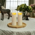 thumbnail image 6 of Homemory 6"x3" Outdoor Waterproof Flameless Candles, LED Candles, Battery Operated Candles with Remote and Timers, Electric Fake Plastic Pillar Candles, Ivory White, Set of 2, 6 of 10