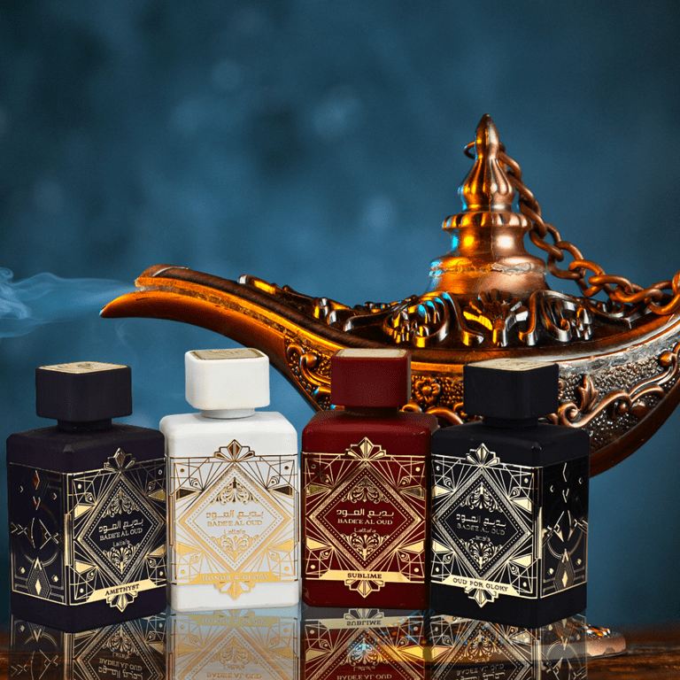 Bade'e Al Oud for Glory,Badee Al Oud Amethyst,Bade'e Al Oud Sublime &  Bade&rsquo;e Al Oud Honor & Glory EDP - 100ml (3.4 oz) By Lattafa Perfumes  - Walmart.com