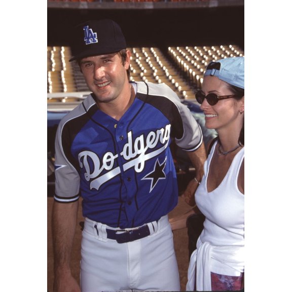 David Arquette In Dodgers Uniform & Courtney Cox In White Tank Top Hollywood Stars Night Photo Print (16 x 20) - Item # CPA1334