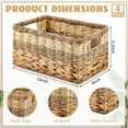 Laundry Room Design With Scandinavian Aesthetic Reference: 4 Pack Wicker Storage Basket For Organizing Woven Baskets With