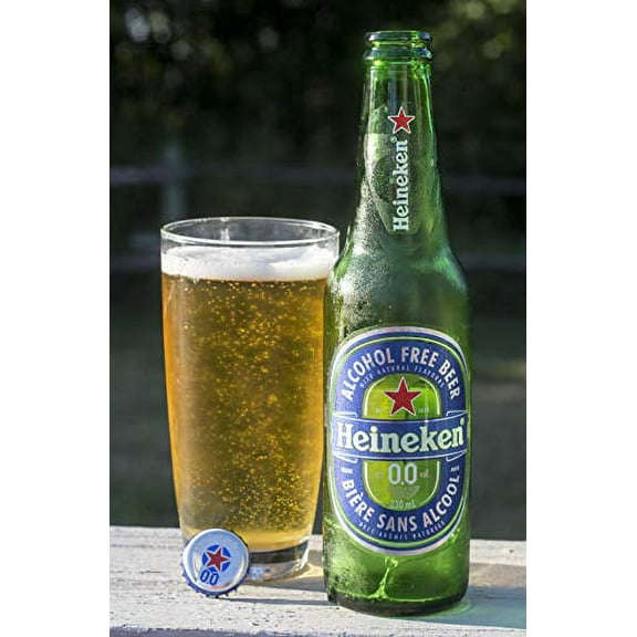 Malt Beverage Heineken 0.0 Non Alcoholic Beer Pack of 12 Glass Bottles 11oz/331ML هينيكن بيرة بدون ÙƒØÙˆÙ„