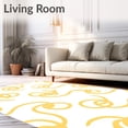 thumbnail image 2 of ODIKA 4'x6' Machine Washable Non-Slip Area Rug, Cloud Swirl Motif Plush Carpeting with Gradient Whirls High Traffic Rug, Yellow, 462505, 2 of 7