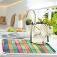 thumbnail image 5 of Dish Drying Mat Vintage Colorful Wood Kitchen Dish Pads Super Absorbent Microfiber Dish Drying Rack Pads Safe Heat-resistant Kitchen Counter Mat,18x24 Inch, 5 of 7