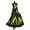 #01-Yellow, variant on Womens Witch Print Maxi Dress V Neck Long Sleeve Gothic Gown For Halloween Cosplay Party