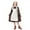 1#Beige, variant on Tiijoy Kids Girls Long Sleeve Lace Apron Dress Stage Performance Midi Dress