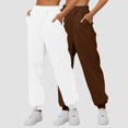 thumbnail image 2 of Mepaouo 2Pcs Womens Fleece Lined Sweatpants High Waisted Pull on Baggy Cinch Bottom Jogger Sizes S-3X, 2 of 4