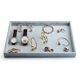 thumbnail image 2 of Bandeja para joyas Caja para joyas de terciopelo suave Caja para anillos Expositor de joyas resistente a los arañazos Almacenamiento de joyas para reloj Collar Pendientes Pulsera G, 2 of 4