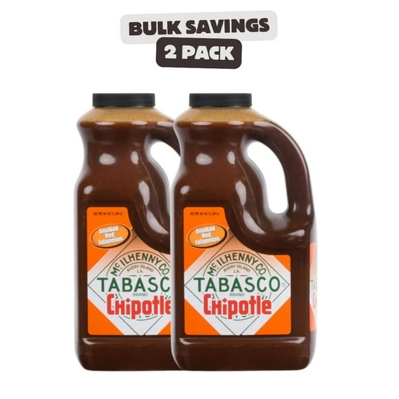 TABASCO 64 fl. oz. Chipotle Pepper Hot Sauce - 2/Case