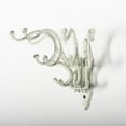 thumbnail image 3 of Set of 4 Cast Iron Moveable 5 3 Prong Wall Hooks, 3 of 4