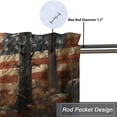 thumbnail image 5 of Deer Rod Pocket Thermal Insulated Curtain Valance Rustic Antler Old Forest Retro American Flag Privacy Window Valances for Living Room Kitchen 54 by 18 in, 1 Panel, 5 of 6