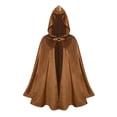 thumbnail image 1 of Capa con capucha capa de Halloween capa de caballero del Cosplay gótico Steampunk disfraz capa de mago para adultos mujeres 90cm, 1 of 8