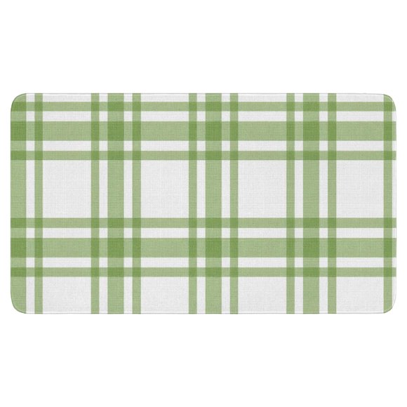 Buffalo Plaid Checkered Rug Door Mat Outdoor, Colorful Outdoor, Linen Non Skid Porch Rug Layered Doormats for Front Porch/Farmhouse/Entryway, 30x17 Inches