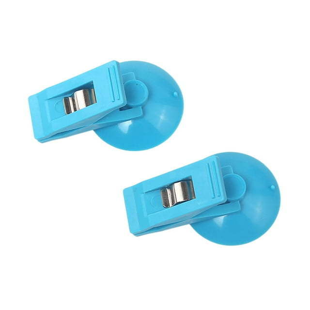 2x Clip de ventosa para tarjeta de coche, soporte para gafas de sol, abrazadera para tarjeta Azul