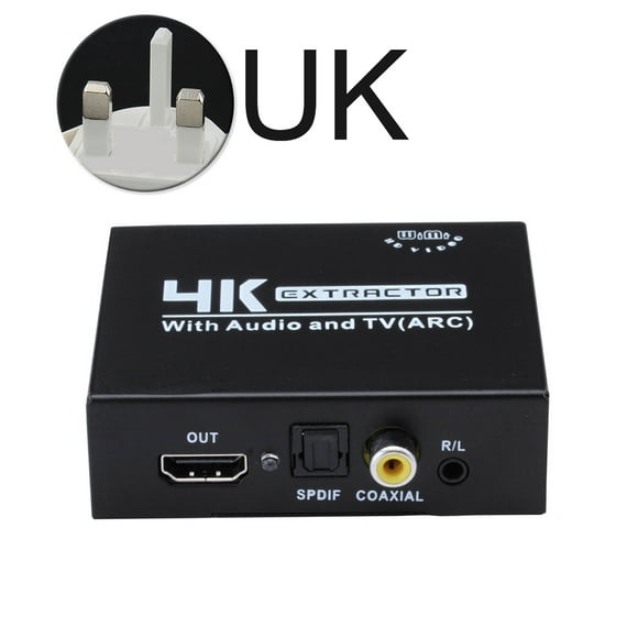 4K HDMI-compatible Audio Extractor 3.5mm Video Adapter Plug And Play Arc TV Optical Coaxial