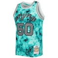 thumbnail image 2 of Men's Mitchell & Ness David Robinson Teal San Antonio Spurs 1998/99 Galaxy Swingman Jersey, 2 of 3