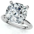 thumbnail image 2 of Pompeii Certified 5Ct Cushion Diamond Square Engagement Ring Lab Grown Solitaire, 2 of 5