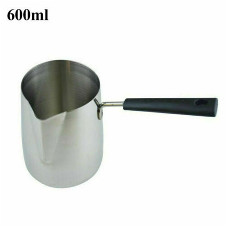Stainless Steel Soap Pot Pouring Long Handle Candle Pitcher Steel