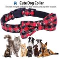 thumbnail image 5 of Dog/cat/pet Adjustable Collar Nylon Bowknot Snow Pattern Christmas Theme (red-l), 5 of 5