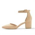thumbnail image 2 of Dellytop Women's Pointed Toe Pumps Ankle Strap Buckle Chunky Block Heel Dress Sandals, 2 of 2