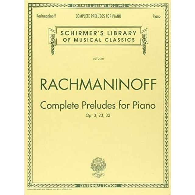 Complete Preludes, Op. 3, 23, 32 By Rachmaninoff, Sergei (COP)