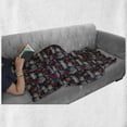 thumbnail image 5 of Floral Soft Flannel Fleece Blanket, Valley of Flowers Wild Roses Hand Drawn Inspired Vintage Themed Print, Cozy Plush for Indoor and Outdoor Use, 70" x 90", Multicolor and Sage Green, by Ambesonne, 5 of 5