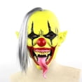 thumbnail image 1 of Máscara de látex para Halloween, terror, fantasma, con pelo explosivo, 1 of 1