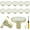 White, variant on 12 Pcs Four-Leaf Drawer Pulls Knobs, Gold Dresser Cabinet Knobs Pulls for Kitchen Cabinet Cupboard Door Furniture Decorative, Pink
