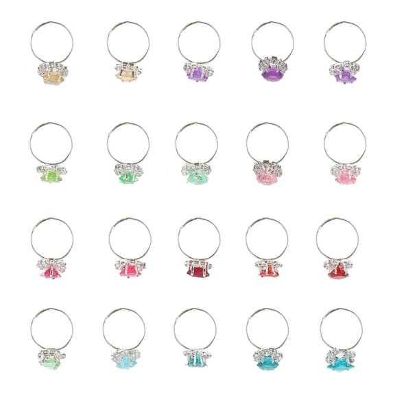 ETHZZLE 20Pcs Simulation Decorative Finger Rings Set Durable Environmental Material Perfect Party