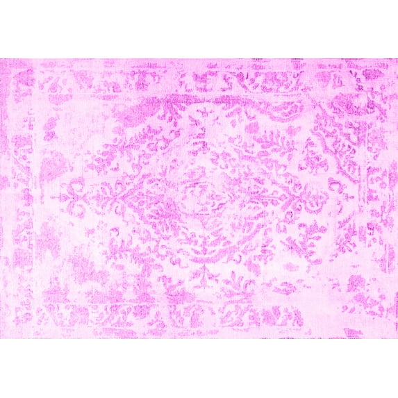 Ahgly Company Indoor Rectangle Persian Pink Traditional Area Rugs, 5' x 7'