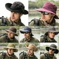 thumbnail image 3 of HQZY Men's Fishing Hunting Bucket Hat Boonie Outdoor Cap Washed Cotton Safari Summer, 3 of 8