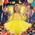 thumbnail image 2 of Rggeeun Toddler Girls Dress With Play Pretend Performance Party Wear Colorful Tutu Dresses Breathable Casual O-Neck Sundress, 2 of 5