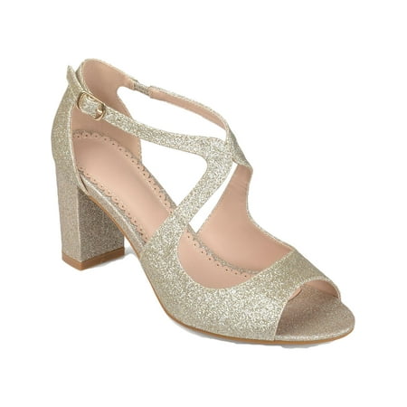 

Journee Collection Womens Aalie Ankle Strap Dress Sandals Gold 11 Medium (B M)