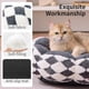 thumbnail image 3 of Camas grandes para gatos de interior, camas tipo donut para perros pequeños, cama redonda de felpa para cachorros y gatitos, base antideslizante, gris, 3 of 7