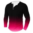 thumbnail image 1 of AherBiu Plus Size Mens Long Sleeve Shirts Stretch Athletic Button Shirt Lightweight Comfy Fall Gradient Sports Shirts, 1 of 4
