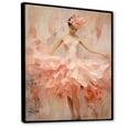 thumbnail image 2 of Designart "Graceful Movements Of A Peach Classical Carnation II" Dance Floater Framed Canvas Art Print, 2 of 5