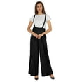thumbnail image 1 of Bimba Stylish Solid Dungaree For Womens Adjustable Strap Loose Rayon Romper Pants, 1 of 6