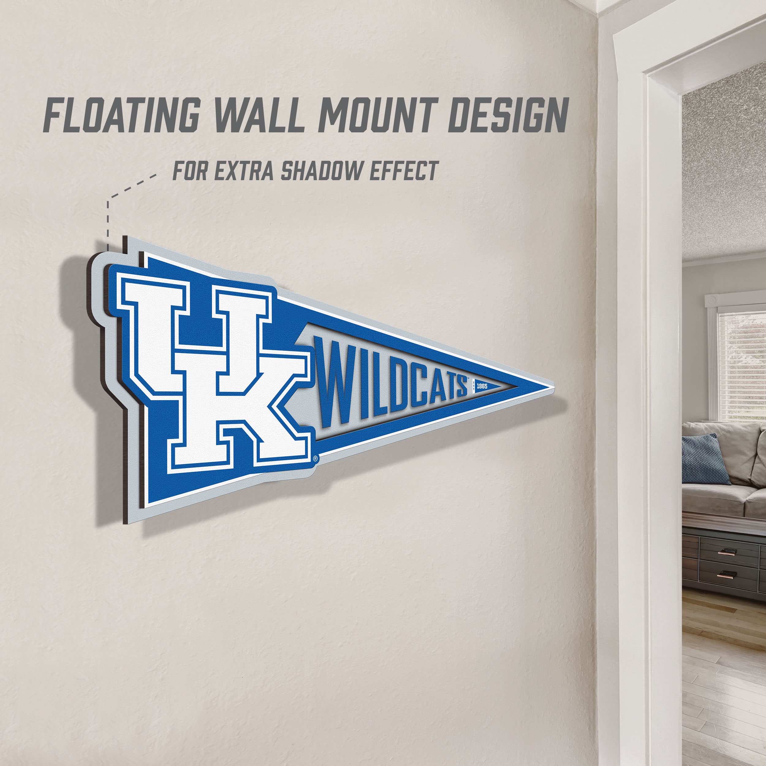 YouTheFan NCAA Kentucky Wildcats Pennant Sign