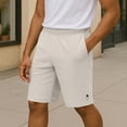 thumbnail image 4 of Dalix Astronaut Gym Short Sport Embroidered Casual Pocket Mesh Drawcord Waist Mens in Bone L Large, 4 of 5