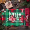 thumbnail image 6 of Christmas Placemats Set of 4 Buffalo Plaid Snowflake Placemats for Dining Table Waterproof Table Mats Holiday for Christmas Table Decorations Red and Green 12 × 18 inch, 6 of 7