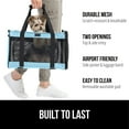 thumbnail image 3 of GORILLA GRIP Cat Carrier Portable Dog Kennel Up to 15 Lbs, Airline Pet Travel Bag, Blue, 3 of 10