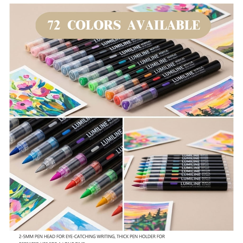 Acrylic Markers Safe Inks Smooth Writing Experience Gift Ready Bucket Packaging
