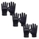 thumbnail image 2 of Guantes tácticos avanzados StrikeGrip 3Pares L Negro 110mm x 220mm Cuero Sintético PVC Nailon y Microfibra., 2 of 3