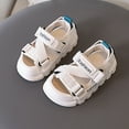 thumbnail image 2 of Caqnni Boys Double Adjustable Strap Lightweight Sandals (See More Colors and Sizes) Casual Sandals Beach Shoes Boys Summer Sandals (White,6), 2 of 7
